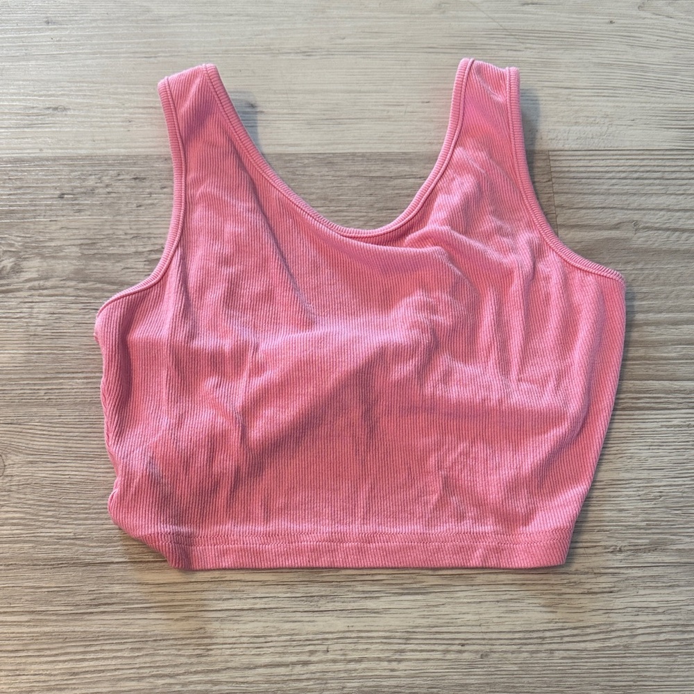 Pink Ribbed Tank Top Size XS